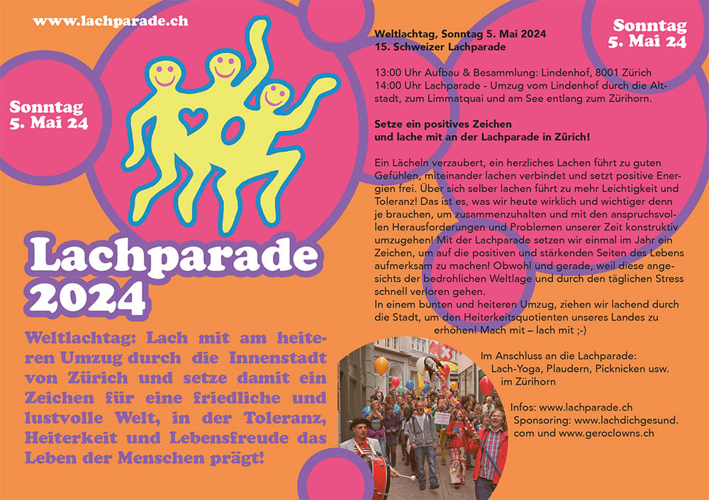 Lachparade in Zürich 2024 | Weltlachtag